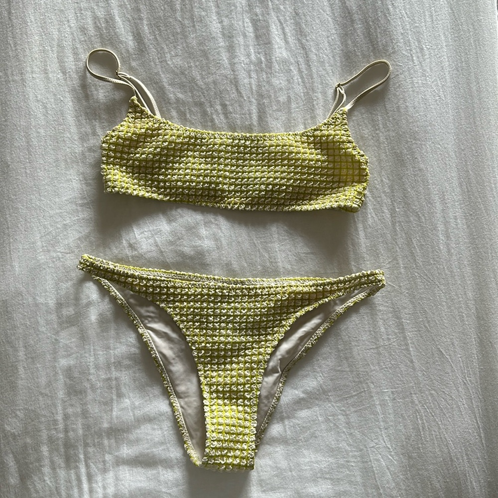 yellow triangl bikini